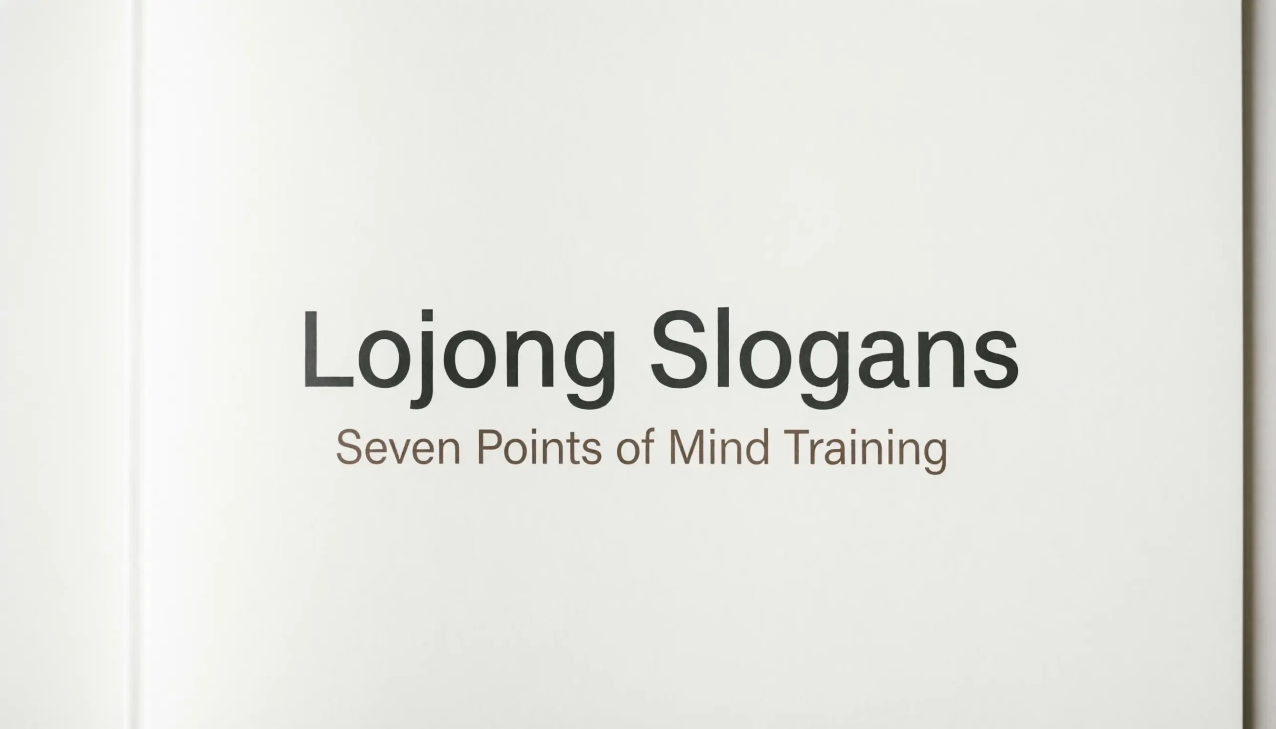 Lojong Slogans PDF